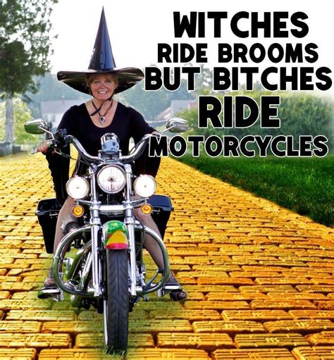 Witch on a motorcysle